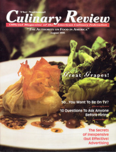12 - National Culinary Review Cover August 1995